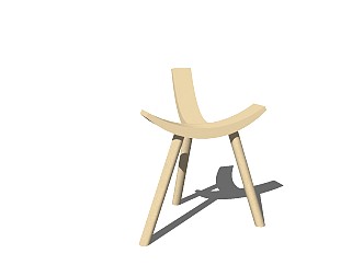 精品<em>现代室内</em>木质座椅 座凳su模型